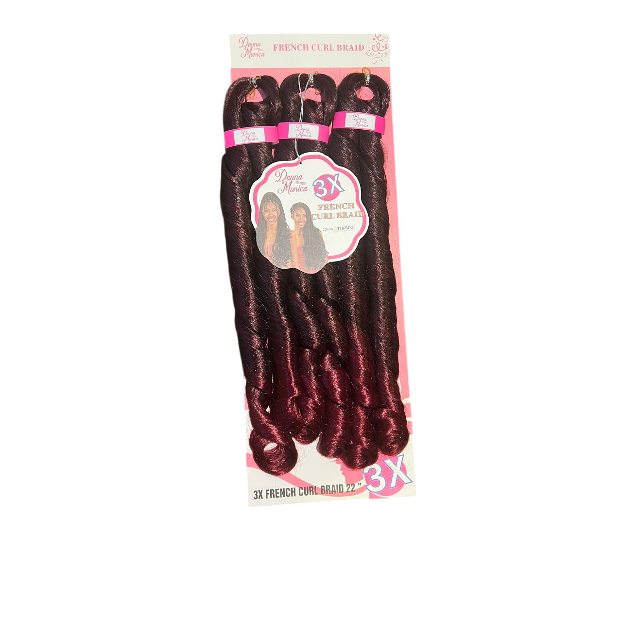 D.M  FRENCH CURL BRAID 22'' 3X T1B/BUG